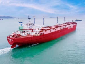 Berge Bulk ship fitteed with Anemoi rotor sails
