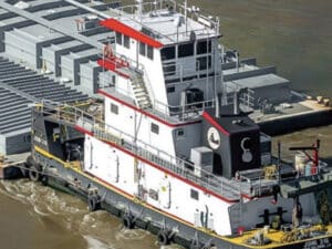 The M/V John 3:16 underway on an unknown date before the contact. (Source: Marquette Transportation)