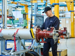 first of 32 deepwell fuel pumps for the ammonia-fueled bulkers