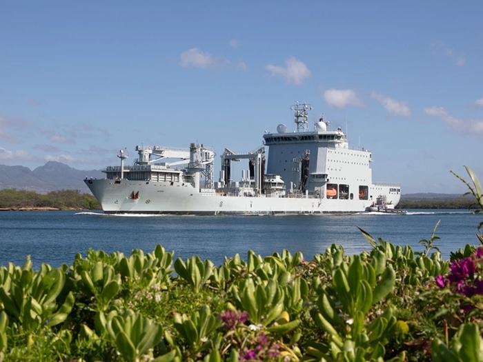 CSS Asterix departs Pearl Harbor