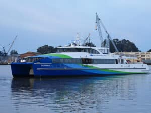 San Francisco Bay Ferry is focusing on new battery electric ferries that they expect to come online starting in 2026. (Credit: WETA)