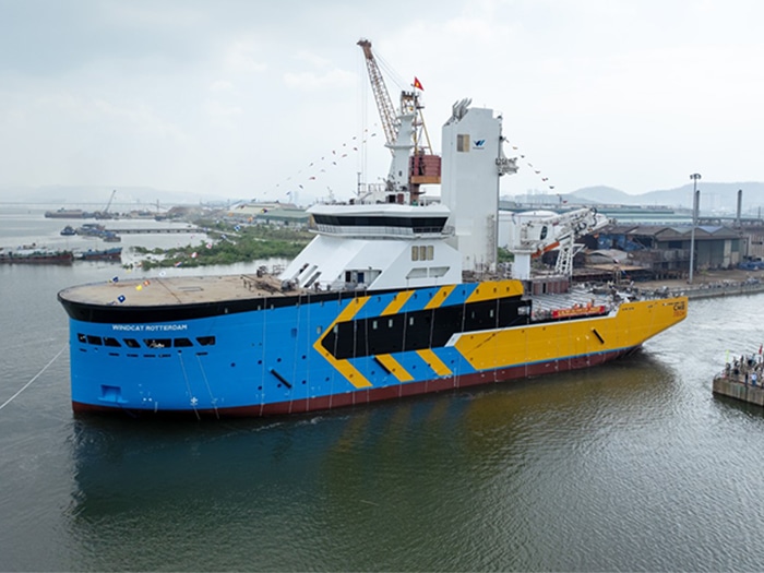 Game-Changing Launch of Offshore Wind Farm Support Vessel in Vietnam