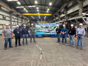 Steel cutting for new Fisher Island ferry