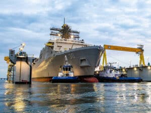 First LPD Flight II ship in dry dock