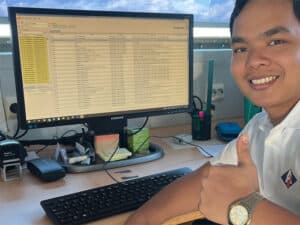 Officer using NAPA Logbook