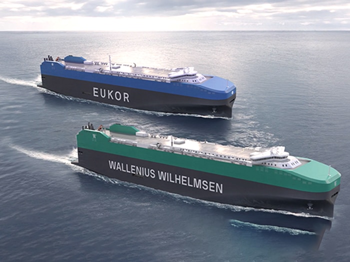 EUKOR and Wallenius Wilhelmsen ships