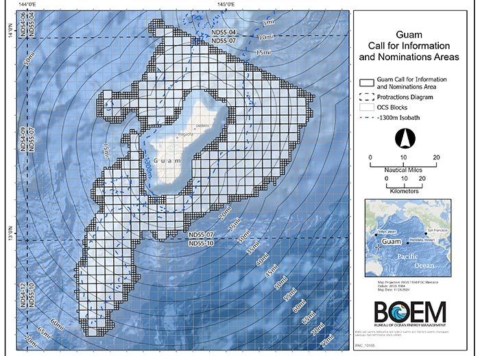 Guam offshore wind call area