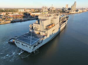 USNS Haevey Milk arrives at Alabama Shipyard for PSA