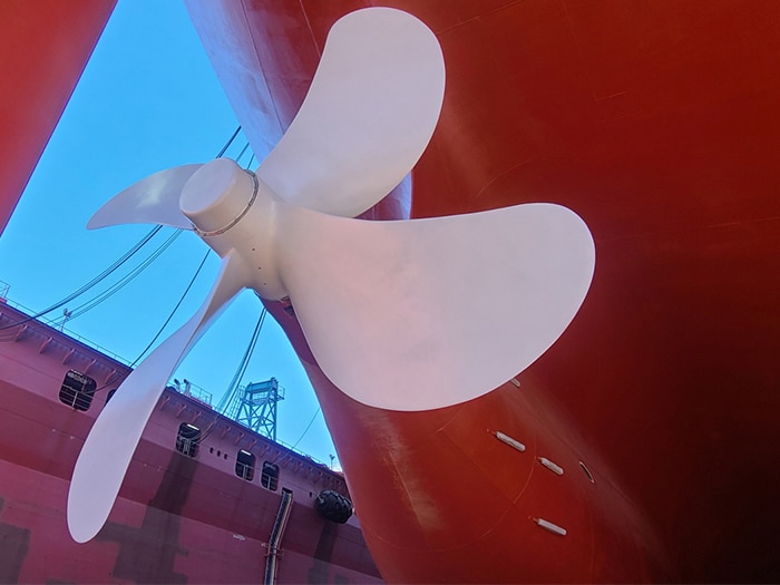 OSG reports good results from vessel treated with graphene-based propeller coating XGIT-PROP in October 2023.